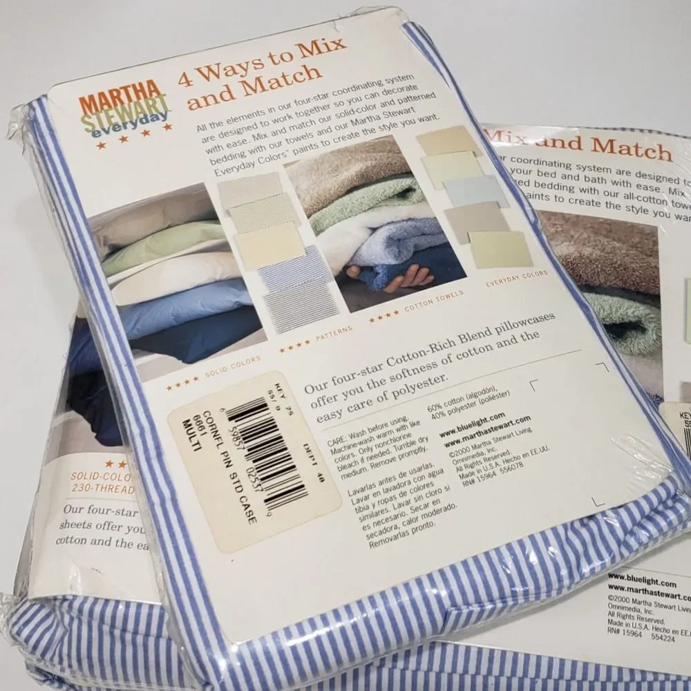 NEW Martha Stewart Everyday Full Size 230 Thread Count Set of Sheet